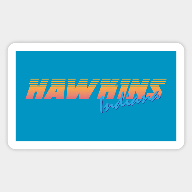 Stranger Things - Hawkins Indiana Sticker by Dopamine Creative